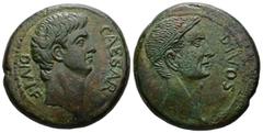 Roman Republic Octavian and Divus Julius Caesar, c. 38 BC. AE, Dupondius (?) 18.49 g. 30.97 mm. Uncertain mint in southern (?). Italy. Obv: CAESAR DIVI·F. Head of Octavian, right. Rev: DIVOS [IVLIVS].