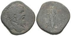Roman Imperial Pertinax, 1 January - 28 March 193 AD. AE Sestertius. 20.12 g. - 29.89 mm. Rome. Obv.: [IMP CAES] P HELV [PERTINAX AVG]. Head of Pertinax, laureate, right. Rev.: [LAETITIA TEMPORVM COS]