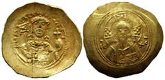 Byzantine Byzantine Michael VII Ducas (1071-1078 AD). Constantinople AV Histamenon Nomisma (29mm 4.38g) Obv: +MIX AHΛ RACIΛ O Δ Bust of Michael VII facing, wearing loros and crown with pendilia, holdi
