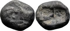 Greek Greek KINGS of LYDIA. Kroisos. (circa 561-546 BC). Sardes AR 1/6 Stater (10.5mm 1.68g) Obv: Confronted foreparts of lion to right and bull to left Rev:Two incuse square punches of unequal size. 