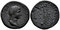 Roman Provincial LYDIA. Sardes. Claudia Octavia, Augusta (54-62 AD) AE Bronze (19.2mm 5.1g) Obv: ΘΕΑΝ ΟΚΤΑΟYΙΑΝ. Draped bust of Claudia Octavia to right, wearing wreath of grain ears. Rev: Veiled fema
