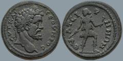 Roman Provincial LYDIA. Thyateira. Septimius Severus (193-211 AD) AE Bronze (26.3mm 10.64g) Obv: AYT KAI CEOYHPOC. Laureate head of Septimius Severus to right. Rev: ΘΥΡΑΤΕΙΡΗΝΩΝ Hekate advancing right
