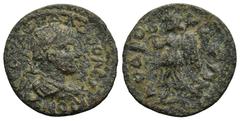 Roman Provincial PISIDIA. Codrula. Volusian (AD 251-253) AE Bronze (18,8mm 2,7g) Obv: Κ Γ ΟΥ ΑΦ ΓΑΛ ΟΥΟΛΟΥϹΑΝΟΝ. Laureate, draped and cuirassed bust of Volusian, right, seen from rear Rev: ΚΟΔΡΟΥΛΕΩΝ.
