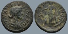 Roman Provincial MYSIA. Germe. Pseudo-autonomous issue (AD 138–192) AE Bronze (22mm 6,4g) Obv: ΤΥΧΗ ΠοΛΕΩϹ; turreted and draped bust of the Tyche, right Rev: ΓΕΡΜΗΝΩΝ; Athena standing, left, holding p