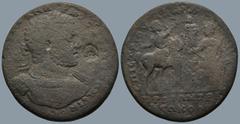 Roman Provincial MYSIA. Pergamum. Caracalla (AD 198-217) AE Medallion (41mm 39,5g) Obv: ΑΥΤΚΡΑΤ Κ ΜΑΡΚΟϹ ΑΥΡ ΑΝΤΩΝΕΙΝΟϹ. Laureate and cuirassed bust of Caracalla, right, seen from front, with gorgonei