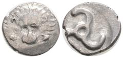 Greek Greek Dynasts of Lycia. Perikles 380-360 BC. 1/3 Stater AR, 15,9 mm., 2,8 g. Facing lion\'s scalp / Triskeles. Falghera 217; SNG Copenhagen - SNG von Aulock 4254-6.