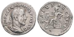Roman Imperial Roman Imperial Coins MAXIMINUS THRAX (235-238). Denarius. Rome. 2,8 g. 19,8 mm. Obv: IMP MAXIMINVS PIVS AVG. Laureate, draped and cuirassed bust right. Rev: SALVS AVGVSTI. Salus seated 
