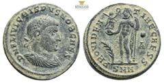 Roman Imperial Coins CRISPUS (1/04/317-09/326) Flavius ​​Julius Crispus Caesar (317-326) Obverse legend: D N FL IVL CRISPVS NOB CAES. Obverse description PROVIDEN-TIAE CAESS/ (palm)|.A// SMN. 3,52g 19