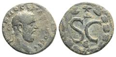Roman Imperial Coins Roman Provincial SYRIA, Seleucis and Pieria. Antioch. Macrinus, 217-218. Assarion…..AYT K M O CЄ MAKPINO[C CЄ] Laureate, draped and cuirassed bust of Macrinus to right. Rev. Large