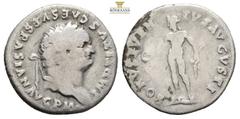 Roman Imperial Titus, AD 79-81. Rome Obv: IMP TITVS CAES VESPASIAN AVG PM Laureate head of Titus right Rev: BONVS EVENTVS AVGVSTI Bonus Eventus standing facing, head left, patera in outstretched right