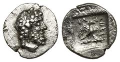 GREEK Greek Coins (Lycia,OINOANDA)AR (0,6 gr - 11,50 mm) . Laureate head of Zeus to right, with sceptre behind his head. Rev. Eagle, with closed wings, standing right on thunderbolt.. EXTREMLY RARE AN