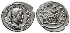 ROMAN IMPERIAL Roman Imperial Coins MAXIMINUS THRAX (235-238). Denarius. Rome. Obv: IMP MAXIMINVS PIVS AVG. Laureate, draped and cuirassed bust right. Rev: SALVS AVGVSTI. Salus seated left on throne, 
