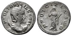 ROMAN IMPERIAL Roman Imperial Coins HERENNIA ETRUSCILLA (Augusta, 249-251). Antoninianus. Rome. Obv: HER ETRVSCILLA AVG. Diademed and draped bust right, set on crescent. Rev: PVDICITIA AVG. Pudicitia 