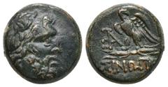 GREEK Greek coin PAPHLAGONIA. Sinope. Ae (Circa 95-90 or 80-70 BC). Struck under Mithradates VI Eupator. Obv: Laureate head of Zeus right. Rev: ΣΙΝΩΠΗΣ. Eagle, with head right and wings spread, standi