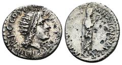 REPUBLIC & IMPERIAL COINS Roman Republic The Triumvirs, Mark Antony AR Denarius (Silver, 3,38 g - 17,84 mm) Athens, Summer 38 BC. Obv: Mark Antony, veiled, and wearing the priestly robes of an augur, 