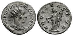 Roman Imperial Coins TREBONIANUS GALLUS (251-253). Antoninianus. Antioch. Obv: IMP C C VIB TREB GALLVS P F AVG. Radiate and cuirassed bust right; four pellets below. Rev: AEQVITAS AVG. Aequitas standi