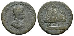 Roman Provincial Coins Cappadocia. Caesarea. Julia Mamaea AD 225-235. Æ [ΙΟ]ΥΛΙΑ ΜΑΜƐΑ ϹƐΒΑ[ϹΤΗ]; laureate and draped bust of Julia Mamaea, r., seen from rear. / ΜΗΤΡΟΠ ΚΑΙϹΑΡΙ, ƐΤ B; agalma of Mount 