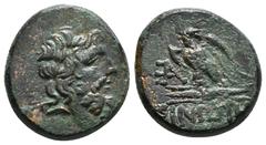 Greek Coins PAPHLAGONIA. Sinope. Ae (Circa 95-90 or 80-70 BC). Struck under Mithradates VI Eupator. Obv: Laureate head of Zeus right. Rev: ΣΙΝΩΠΗΣ. Eagle, with head right and wings spread, standing le