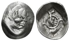 Greek Coins DYNASTS of LYCIA. Kheriga. Circa 440-410 BC. AR Twelfth Stater Wehñte (Phellos) mint. Head of Aphrodite right / Owl standing left, head facing, in the center of a tetraskeles. all within i