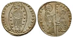 Byzantine & World Coins ISLAMIC. Beyliks of Western Asia Minor. Debased GOLD Ducat (After AD 1348). Late 'K' Series. Imitating a Venetian Ducat of Andrea Dandolo (1344-1354). Rev: AZDR DANDVLO S H VEN