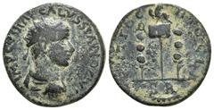 Roman Provincial Coins Pisidia, Antiochia, Volusianus (251-253), AE Obv. IMP C V IPM GALVSSIANO AVG, radiate, draped and cuirassed bust of Volusian right. Rev. ANTIOC - HIO C, vexilium surmounted by e