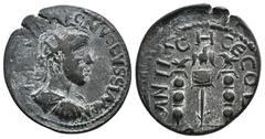 Roman Provincial Coins PISIDIA. Antioch. Volusian (251-253). Ae. Obv : IMP C VIB AF GAL VOLVSSIA AVG; radiate, draped and cuirassed bust of Volusian, right, seen from rear. Rev : ANTIOCHI OCL A, S R; 