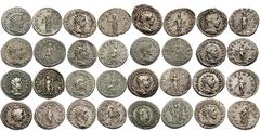 Lot of 16 Roman imperial silver antoniniani of the mid-third century AD. Gordian III, 9 coins, including 2 with Fortuna std. on rev. and 2 with Gordian stdg. on rev.; Philip I, 3 coins, including 1 wi