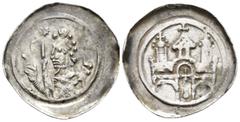 ISLAMIC AND MEDIEVAL Germany, Alsace. Selz Abbey. Pfennig (AR, 17 mm, 0.97 g) c. 1150–1200 Bust of abbot to left, raising his right hand in benediction and holding crosier with his left; a star above.