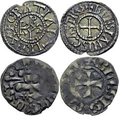 Atelier Carolingien de BLOIS. Charles le Chauve (840-875). *Denier. (Gariel, n°52). – Comté de Blois. Hugues de Châtillon (1292-1307). Denier et obole. (Duplessy, n°590, 591) – Guy de Châtillon (1303-