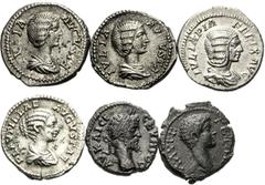 EMPIRE ROMAIN EMPIRE ROMAIN. JULIA DOMNA (épouse de Septime Sévère). Deniers (3), Rome. (Cohen, n°226, 150, 123 – RIC, n°C391, S572, S564). Argent. 3,35 g. 3,54 g. 3,51 g. - PLAUTILLE (épouse de Carac