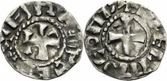 MONNAIES FÉODALES MONNAIES FÉODALES. Comté d'AUVERGNE. GUILLAUME II (918-926). Denier, Brioude. (Duplessy, n°817 - Fécamp, n°8508 sq.). Argent. 1,21g. - Comté d'AUVERGNE. ALPHONE de POITIERS (1241-127