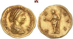 DIE SAMMLUNG ROGER WOLF - CLASSICA ET PATRIA. RÖMISCHE MÜNZEN. MÜNZEN DER RÖMISCHEN KAISERZEIT. Lucius Verus, 161-169 - für Lucilla. AV-Aureus, Rom; 7,31 g. Drapierte Büste r.//Venus steht l. mit Apfe