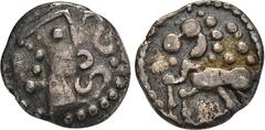CELTIC COINS GALLIA TREVERI. AR-Quinar, 120/85 v. Chr.; 1,93 g. Kopf l.//Pferd l. Delestrée/Tache 199; Slg. Flesche 249. Sehr schön