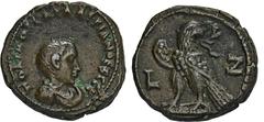 ROMAN COINS MÜNZEN DER RÖMISCHEN KAISERZEIT Gallienus, 253-268 für Saloninus. B-Tetradrachme, Jahr 7 (= 259/260), Alexandria (Aegyptus); 9,71 g. Drapierte Büste r.//Adler steht l., Kopf zurückgewandt,