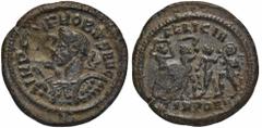 ROMAN COINS MÜNZEN DER RÖMISCHEN KAISERZEIT Probus, 276-282. Æ-Quinar, 278, Siscia, 5. Emission; 1,7 g. Gepanzerte Büste l. mit Lorbeerkranz und Speer, dahinter Büste des Sol//Die Vier Jahreszeiten, d