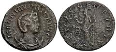 ROMAN COINS MÜNZEN DER RÖMISCHEN KAISERZEIT Carinus, 283-285 für Magnia Urbica. Æ-Antoninian, 283/285, Lugdunum; 3,79 g. Drapierte Büste r. mit Diadem auf Mondsichel//Venus steht l. mit Apfel und Zept