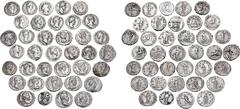 ROMAN COINS LOTS RÖMISCHER MÜNZEN Lot römischer Münzen: Das Lot enthält 37 kaiserzeitliche Denare, darunter Prägungen des Vespasian (1x), Domitian (2x), Nerva (1x), Trajan (1x), Hadrian (2x), Antoninu