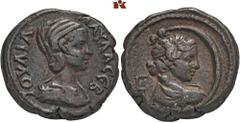 ROMAN COINS MÜNZEN DER RÖMISCHEN KAISERZEIT Antoninus IV. Elagabal, 218-222 für Julia Paula. B-Tetradrachme, Jahr 3 (= 219/220), Alexandria (Aegyptus); 11,04 g. Drapierte Büste r.//Drapierte Büste der
