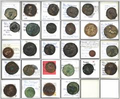 ROMAN COINS LOTS RÖMISCHER MÜNZEN Sesterze, Dupondii, Asses sowie ein Quadrans: Das interessante Lot enthält reichsrömische Bronzemünzen von der frühen Kaiserzeit bis zur Weltkrise des 3. Jahrhunderts
