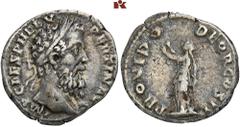 ROMAN COINS MÜNZEN DER RÖMISCHEN KAISERZEIT Pertinax, 193. AR-Denar, Rom; 3,1 g. Kopf r. mit Lorbeerkranz//Providentia steht l. und erhebt die Hände zu einem Stern. BMC 10 Anm.; Coh. 40; Lempereur 534
