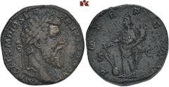 ROMAN COINS MÜNZEN DER RÖMISCHEN KAISERZEIT Didius Julianus, 193. Æ-Sesterz, Rom; 19,69 g. Kopf r. mit Lorbeerkranz//Fortuna steht l. mit Steuerruder auf Globus und Füllhorn. BMC 25; Coh. 12; RIC 15. 