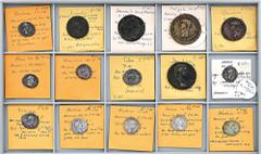 ROMAN COINS LOTS RÖMISCHER MÜNZEN Münzen des 1. und 2. Jahrhunderts: Es finden sich Münzen von Augustus bis Hadrianus, darunter folgende Exemplare: 1. Augustus (As, RIC² 233); 2. Tiberius für Drusus (