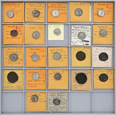 ROMAN COINS LOTS RÖMISCHER MÜNZEN Münzen des 2. bis 4. Jahrhunderts: Es finden sich Münzen von Hadrian bis Maximinus Daia, darunter folgende Exemplare: 1. Diva Faustina mater (Denar, RIC 384 a); 2. Ma