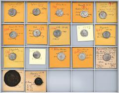 ROMAN COINS LOTS RÖMISCHER MÜNZEN Münzen des 3. bis 7. Jahrhunderts: Es finden sich Münzen von Septimius Severus bis Heraclius, darunter folgende Exemplare: 1. und 2. Septimius Severus (Denar, RIC 248