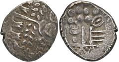 CELTIC COINS CELTIC COINS BRITANNIA DUROTRIGES. B-Stater, Typ "Cranborne Chase", 60/20 v. Chr.; 5,07 g. Stilisierter Apollokopf r.//Stilisiertes Pferd l. Rudd, Ancient British Coins 2169; Slg. Flesche