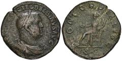 ROMAN COINS ROMAN COINS MÜNZEN DER RÖMISCHEN KAISERZEIT Balbinus, 238. Æ-Sesterz, Rom; 20,35 g. Drapierte Büste r. mit Lorbeerkranz//Concordia sitzt l. mit Patera und Doppelfüllhorn. BMC 18; Coh. 4; R