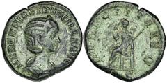 ROMAN COINS ROMAN COINS MÜNZEN DER RÖMISCHEN KAISERZEIT Traianus Decius, 249-251 für Herennia Etruscilla. Æ-Sesterz, Rom; 21,01 g. Drapierte Büste r. mit Diadem//Pudicitia sitzt l. mit Zepter. Coh. 22
