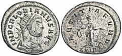ROMAN COINS ROMAN COINS MÜNZEN DER RÖMISCHEN KAISERZEIT Florianus, 276. Æ-Antoninian, Juli 276/August 276, Rom, 1. Emisson; 3,66 g. Drapierte Büste r. mit Strahlenbinde//Laetitia steht l. mit Kranz un