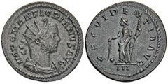 ROMAN COINS ROMAN COINS MÜNZEN DER RÖMISCHEN KAISERZEIT Florianus, 276. B-Antoninian, August 276, Lugdunum; 3,88 g. Drapierte Büste r. mit Strahlenbinde//Providentia steht l. mit Stab und Zepter, davo