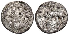 CELTIC COINS GALLIA TREVERI. AR-Quinar, 120/85 v. Chr.; 1,89 g. Kopf l.//Pferd l. Delestrée/Tache 199; Slg. Flesche 249. Min. korrodiert, kl. Schrötlingsfehler auf dem Avers, sehr schön Der Münztyp mi